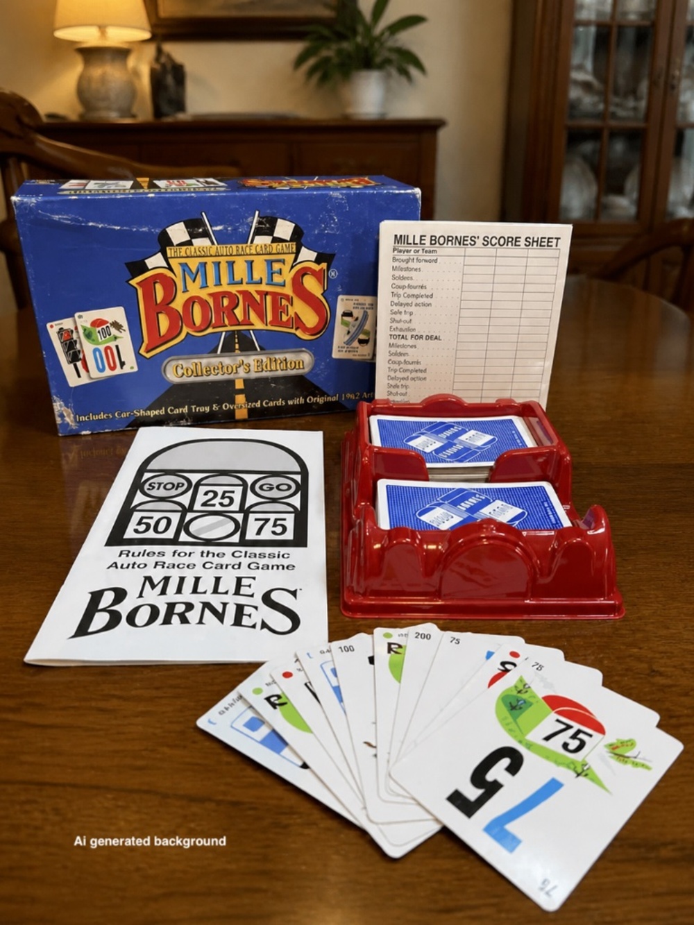 1999 HASBRO, INC. Mille Bornes “The Classic Auto Race" Card Game